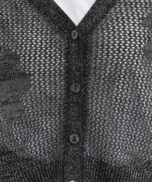 SHOO・LA・RUE / シューラルー カーディガン・ボレロ | 【2点セット】ラメメッシュニットカーディガン＋ロンTセット | 詳細12