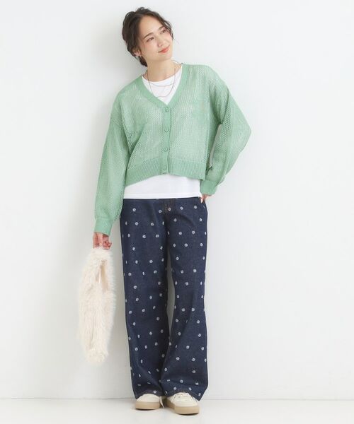 SHOO・LA・RUE / シューラルー カーディガン・ボレロ | 【2点セット】ラメメッシュニットカーディガン＋ロンTセット | 詳細15