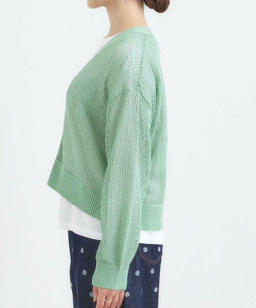 SHOO・LA・RUE / シューラルー カーディガン・ボレロ | 【2点セット】ラメメッシュニットカーディガン＋ロンTセット | 詳細18