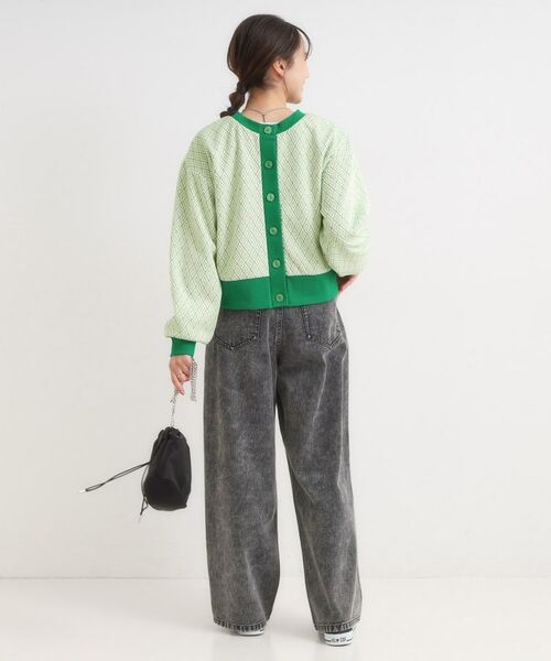 SHOO・LA・RUE / シューラルー カーディガン・ボレロ | 【前後2WAY】幾何学柄 ふくれジャカードカーディガン | 詳細13