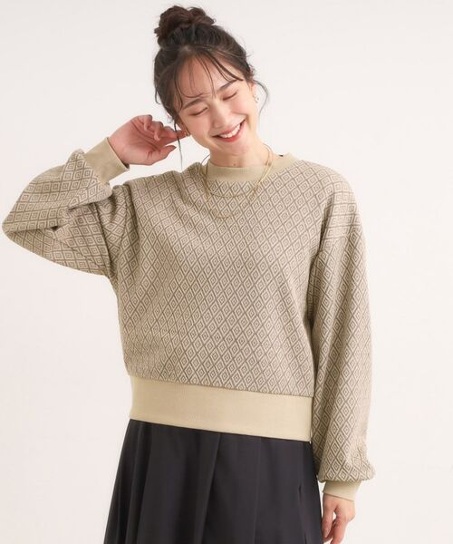 SHOO・LA・RUE / シューラルー カーディガン・ボレロ | 【前後2WAY】幾何学柄 ふくれジャカードカーディガン | 詳細17