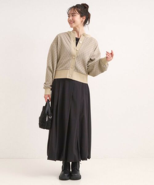 SHOO・LA・RUE / シューラルー カーディガン・ボレロ | 【前後2WAY】幾何学柄 ふくれジャカードカーディガン | 詳細19