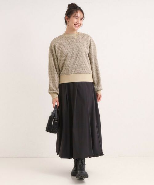 SHOO・LA・RUE / シューラルー カーディガン・ボレロ | 【前後2WAY】幾何学柄 ふくれジャカードカーディガン | 詳細20