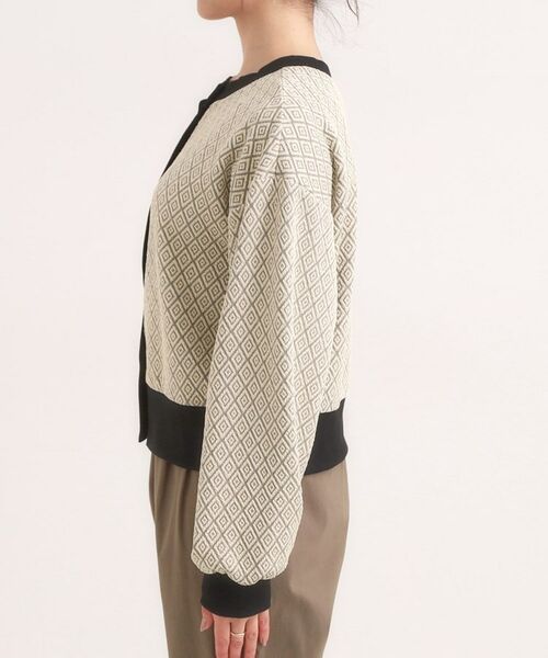 SHOO・LA・RUE / シューラルー カーディガン・ボレロ | 【前後2WAY】幾何学柄 ふくれジャカードカーディガン | 詳細23
