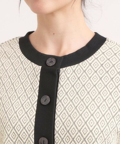 SHOO・LA・RUE / シューラルー カーディガン・ボレロ | 【前後2WAY】幾何学柄 ふくれジャカードカーディガン | 詳細25