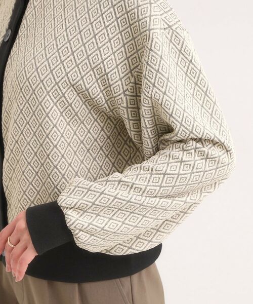 SHOO・LA・RUE / シューラルー カーディガン・ボレロ | 【前後2WAY】幾何学柄 ふくれジャカードカーディガン | 詳細26