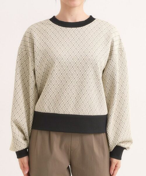 SHOO・LA・RUE / シューラルー カーディガン・ボレロ | 【前後2WAY】幾何学柄 ふくれジャカードカーディガン | 詳細28
