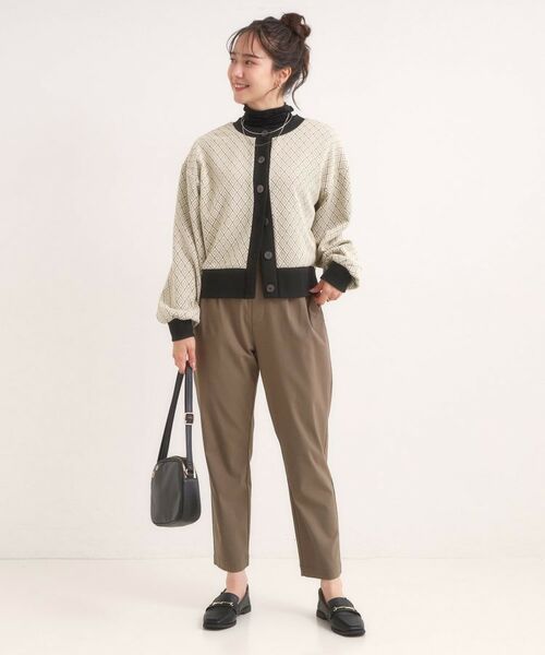 SHOO・LA・RUE / シューラルー カーディガン・ボレロ | 【前後2WAY】幾何学柄 ふくれジャカードカーディガン | 詳細5