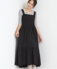 SHOO・LA・RUE / シューラルー ロング・マキシ丈ワンピース | 【2WAY】肩紐が取り外しできる シャーリングワンピース