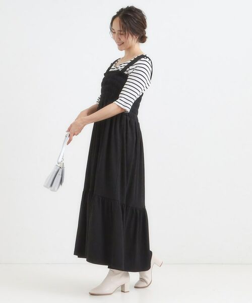 SHOO・LA・RUE / シューラルー ロング・マキシ丈ワンピース | 【2WAY】肩紐が取り外しできる シャーリングワンピース | 詳細2