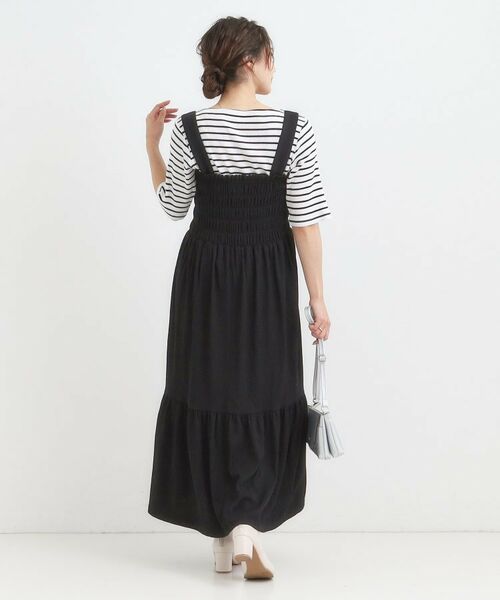 SHOO・LA・RUE / シューラルー ロング・マキシ丈ワンピース | 【2WAY】肩紐が取り外しできる シャーリングワンピース | 詳細3