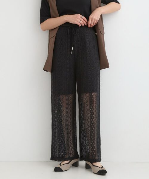 SHOO・LA・RUE / シューラルー パンツ | 【セットアップ可】クラフトレースイージーパンツ(ブラック(019))