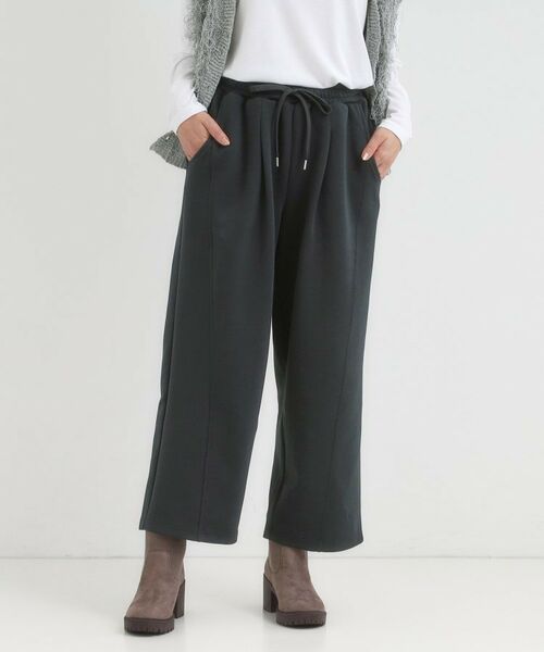 SHOO・LA・RUE / シューラルー パンツ | ダンボールスウェットカーブパンツ(ブラック(019))
