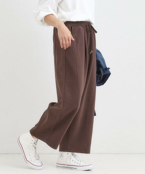 SHOO・LA・RUE / シューラルー パンツ | ダンボールスウェットカーブパンツ(ブラウン(043))