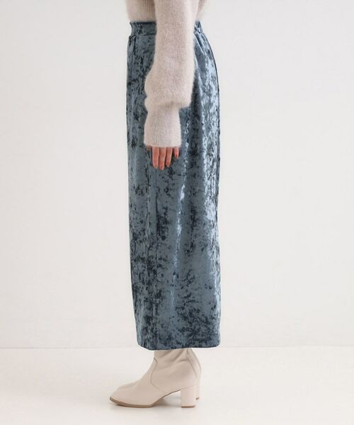 SHOO・LA・RUE / シューラルー ロング・マキシ丈スカート | 【S-LL】光沢感が華やかに ベロア調ナロースカート | 詳細14