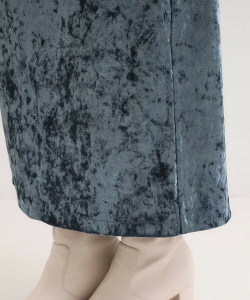 SHOO・LA・RUE / シューラルー ロング・マキシ丈スカート | 【S-LL】光沢感が華やかに ベロア調ナロースカート | 詳細19