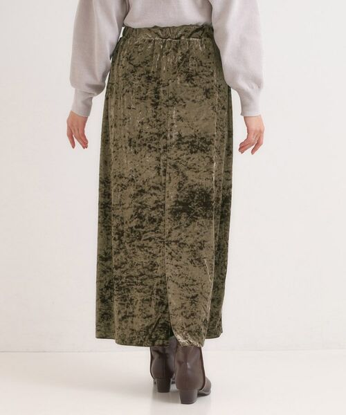 SHOO・LA・RUE / シューラルー ロング・マキシ丈スカート | 【S-LL】光沢感が華やかに ベロア調ナロースカート | 詳細2