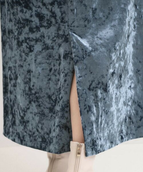 SHOO・LA・RUE / シューラルー ロング・マキシ丈スカート | 【S-LL】光沢感が華やかに ベロア調ナロースカート | 詳細20