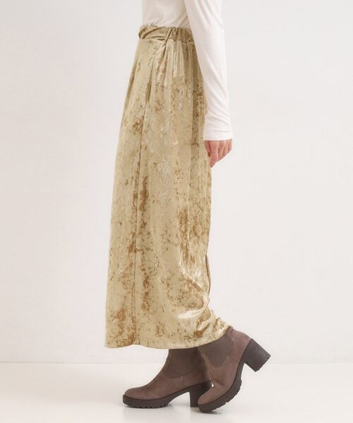 SHOO・LA・RUE / シューラルー ロング・マキシ丈スカート | 【S-LL】光沢感が華やかに ベロア調ナロースカート | 詳細5