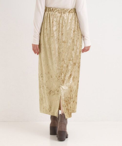 SHOO・LA・RUE / シューラルー ロング・マキシ丈スカート | 【S-LL】光沢感が華やかに ベロア調ナロースカート | 詳細6