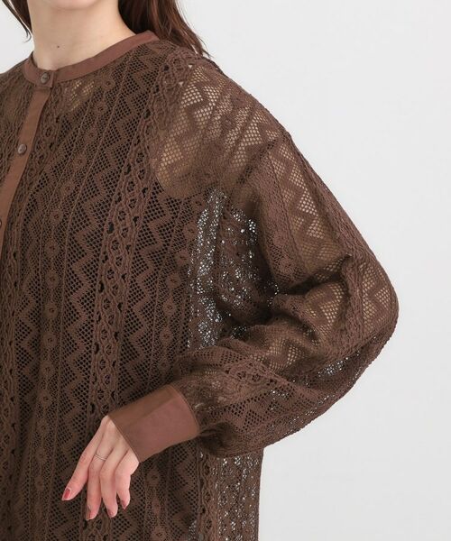 SHOO・LA・RUE / シューラルー シャツ・ブラウス | 【セットアップ可】レース使いが美しい バンドカラーシャツ | 詳細17