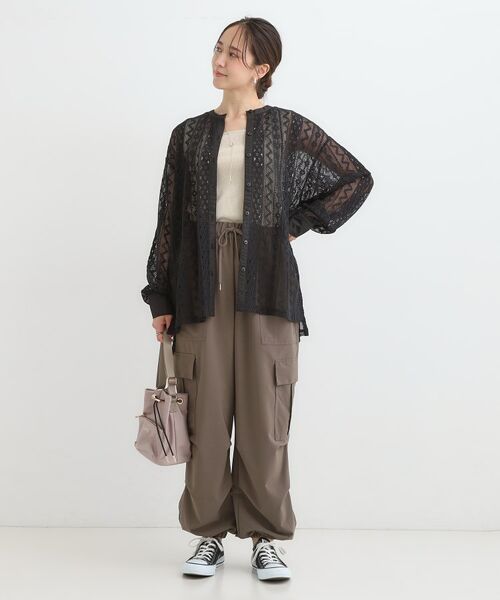 SHOO・LA・RUE / シューラルー シャツ・ブラウス | 【セットアップ可】レース使いが美しい バンドカラーシャツ | 詳細7