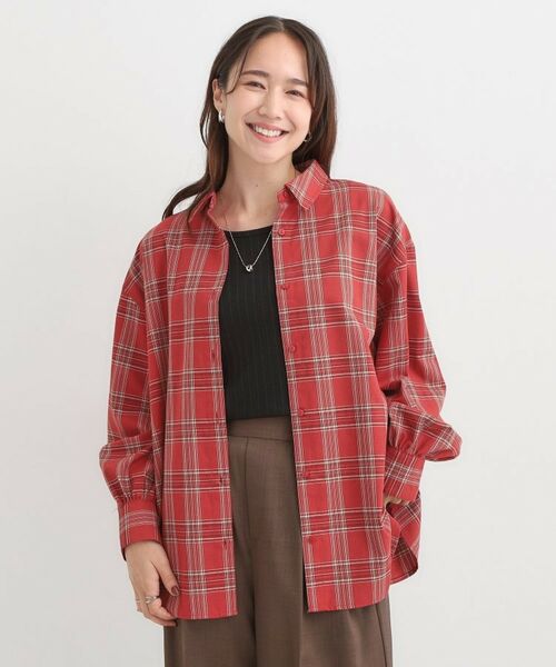 SHOO・LA・RUE / シューラルー シャツ・ブラウス | 【着丈選べる】オーバーサイズのチェックシャツ | 詳細22