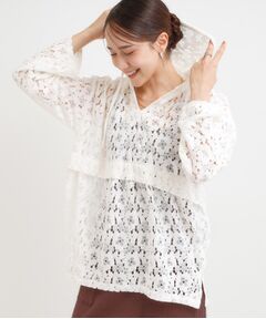 SHOO・LA・RUE / シューラルー シャツ・ブラウス | レースフーディプルオーバー