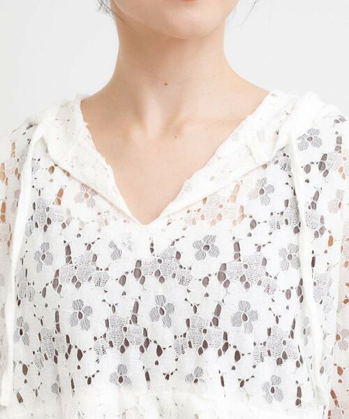 SHOO・LA・RUE / シューラルー シャツ・ブラウス | レースフーディプルオーバー | 詳細12