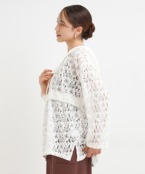 SHOO・LA・RUE / シューラルー シャツ・ブラウス | レースフーディプルオーバー | 詳細6