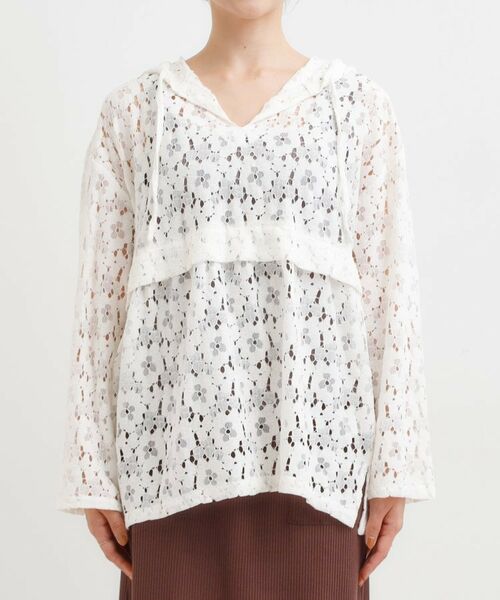 SHOO・LA・RUE / シューラルー シャツ・ブラウス | レースフーディプルオーバー | 詳細9