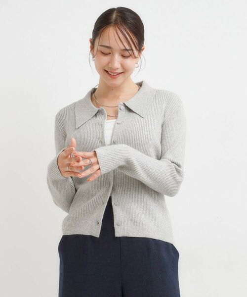 SHOO・LA・RUE / シューラルー ニット・セーター | カジュアルながらも上品な 襟付きリブニット | 詳細1