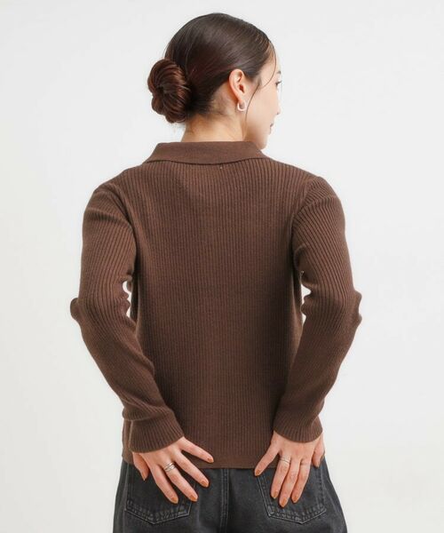 SHOO・LA・RUE / シューラルー ニット・セーター | カジュアルながらも上品な 襟付きリブニット | 詳細10