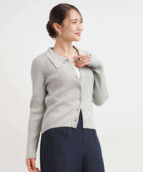 SHOO・LA・RUE / シューラルー ニット・セーター | カジュアルながらも上品な 襟付きリブニット | 詳細2