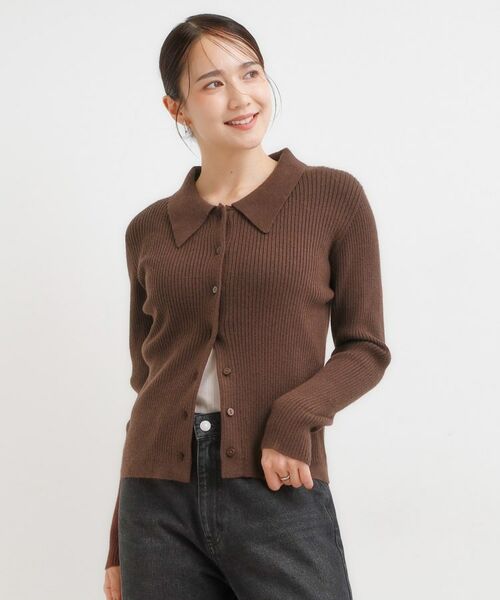 SHOO・LA・RUE / シューラルー ニット・セーター | カジュアルながらも上品な 襟付きリブニット | 詳細9