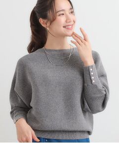 SHOO・LA・RUE / シューラルー ニット・セーター | 【洗濯機可/体型カバー】お袖ボタン リブドルマンニット