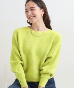 SHOO・LA・RUE / シューラルー ニット・セーター | 【洗濯機可/体型カバー】お袖ボタン リブドルマンニット