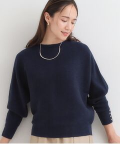 SHOO・LA・RUE / シューラルー ニット・セーター | 【洗濯機可/体型カバー】お袖ボタン リブドルマンニット