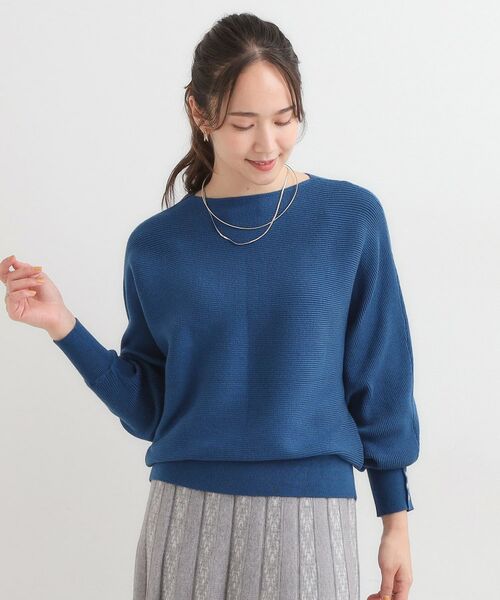 SHOO・LA・RUE / シューラルー ニット・セーター | 【洗濯機可/体型カバー】お袖ボタン リブドルマンニット | 詳細1