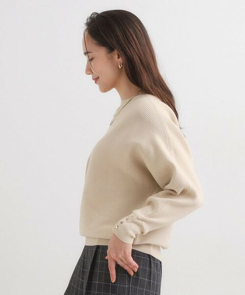 SHOO・LA・RUE / シューラルー ニット・セーター | 【洗濯機可/体型カバー】お袖ボタン リブドルマンニット | 詳細10