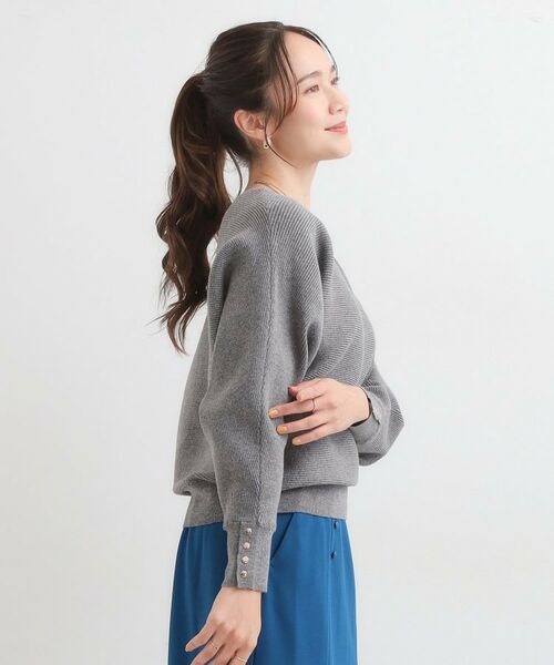 SHOO・LA・RUE / シューラルー ニット・セーター | 【洗濯機可/体型カバー】お袖ボタン リブドルマンニット | 詳細14