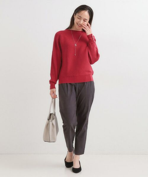 SHOO・LA・RUE / シューラルー ニット・セーター | 【洗濯機可/体型カバー】お袖ボタン リブドルマンニット | 詳細19