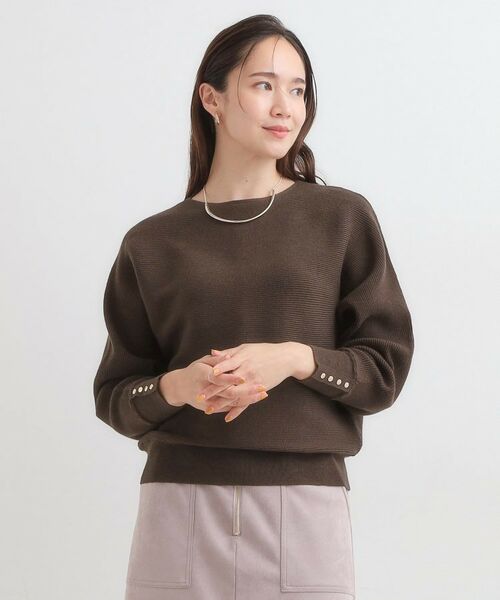 SHOO・LA・RUE / シューラルー ニット・セーター | 【洗濯機可/体型カバー】お袖ボタン リブドルマンニット | 詳細29