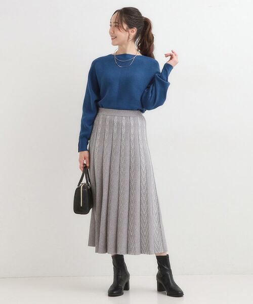 SHOO・LA・RUE / シューラルー ニット・セーター | 【洗濯機可/体型カバー】お袖ボタン リブドルマンニット | 詳細3