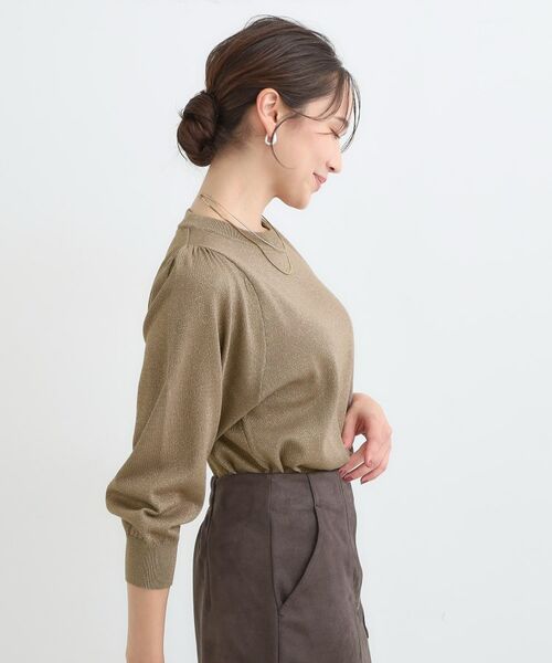 SHOO・LA・RUE / シューラルー ニット・セーター | 【S-LL/洗える】さらっとタッチ ボリューム8分袖ニット | 詳細10