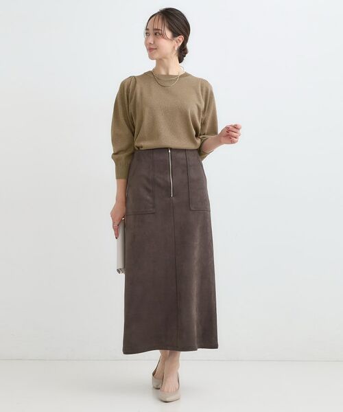 SHOO・LA・RUE / シューラルー ニット・セーター | 【S-LL/洗える】さらっとタッチ ボリューム8分袖ニット | 詳細11