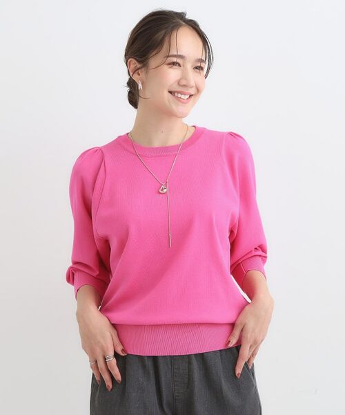 SHOO・LA・RUE / シューラルー ニット・セーター | 【S-LL/洗える】さらっとタッチ ボリューム8分袖ニット | 詳細17