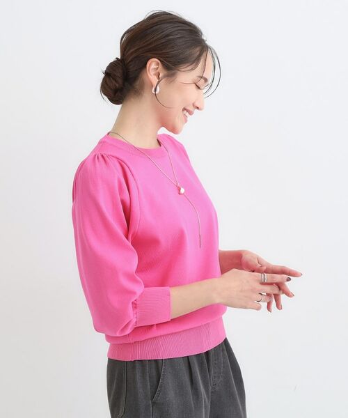 SHOO・LA・RUE / シューラルー ニット・セーター | 【S-LL/洗える】さらっとタッチ ボリューム8分袖ニット | 詳細18