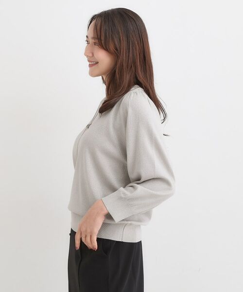 SHOO・LA・RUE / シューラルー ニット・セーター | 【S-LL/洗える】さらっとタッチ ボリューム8分袖ニット | 詳細2