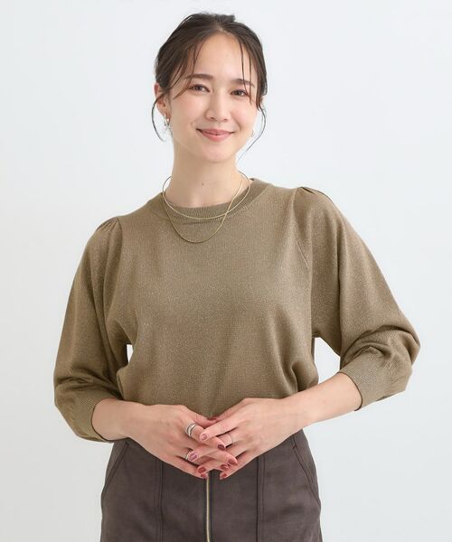 SHOO・LA・RUE / シューラルー ニット・セーター | 【S-LL/洗える】さらっとタッチ ボリューム8分袖ニット | 詳細9